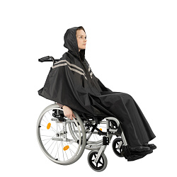 Дождевик-пончо для инвалидной коляски